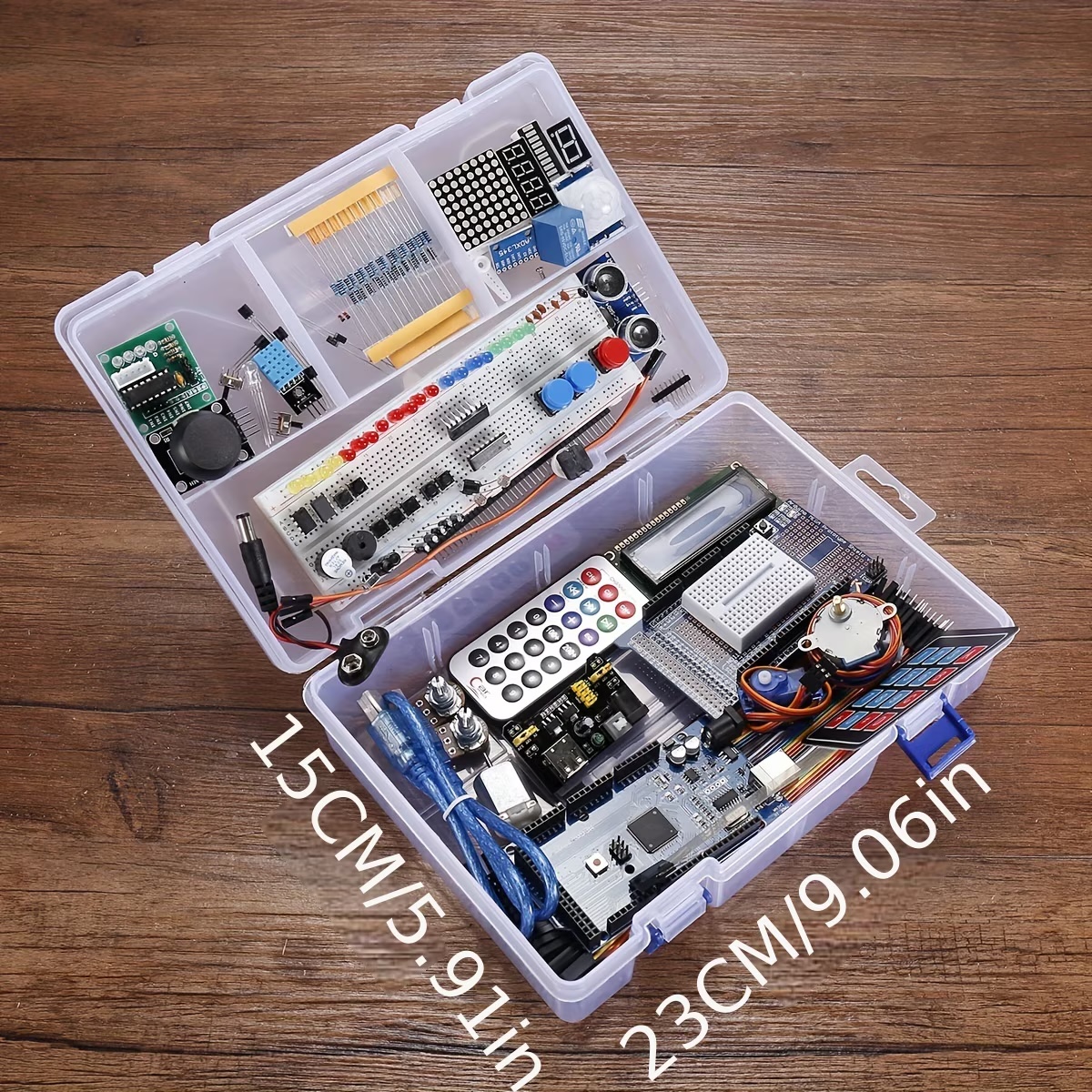 Componente kit Arduino ISSNW - placa MEGA 2560, senzor ultrasonic, modul joystick, senzor PIR