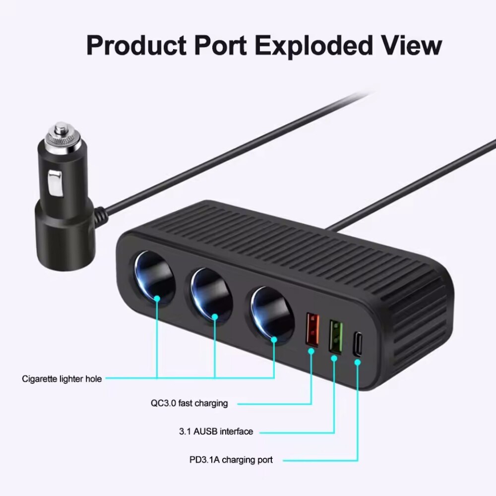 Detalii suplimentare adaptor 12V 24V pentru bricheta auto - foto 6