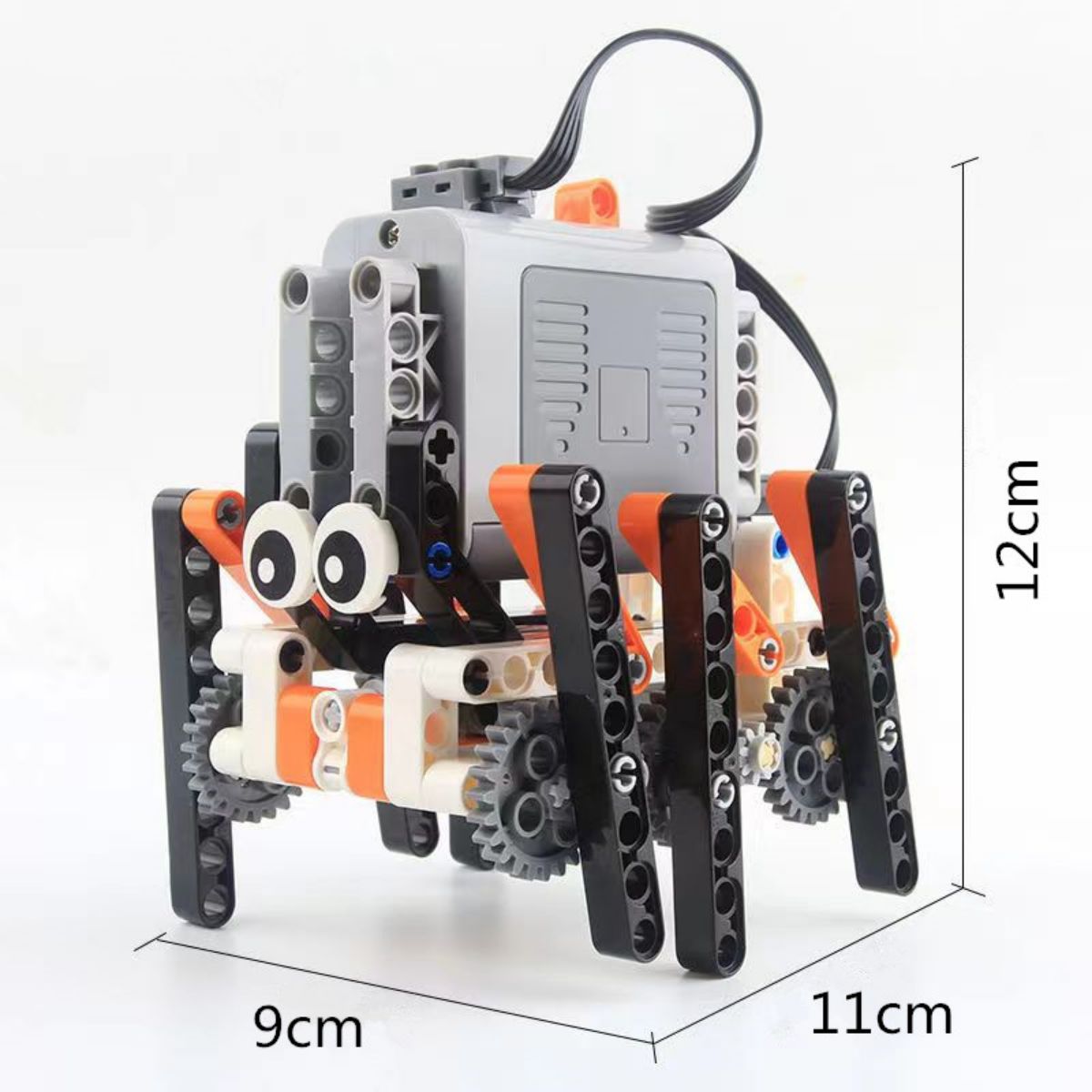 Robot cu 6 picioare asamblat complet – vedere frontală set ISSNW 250 piese