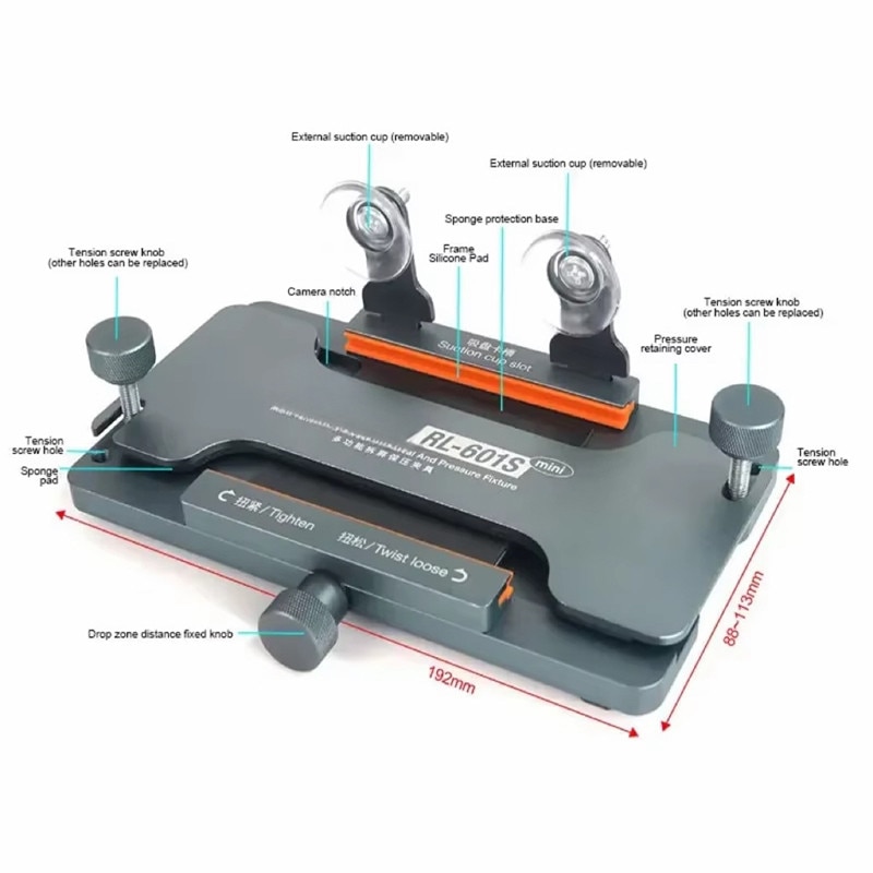 Set scule ISSNW RL-601S Plus - detaliu clema rotativa