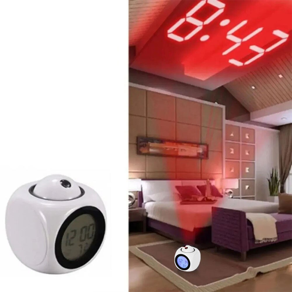 1 ceas de alarma cu proiectie alba – vedere laterala