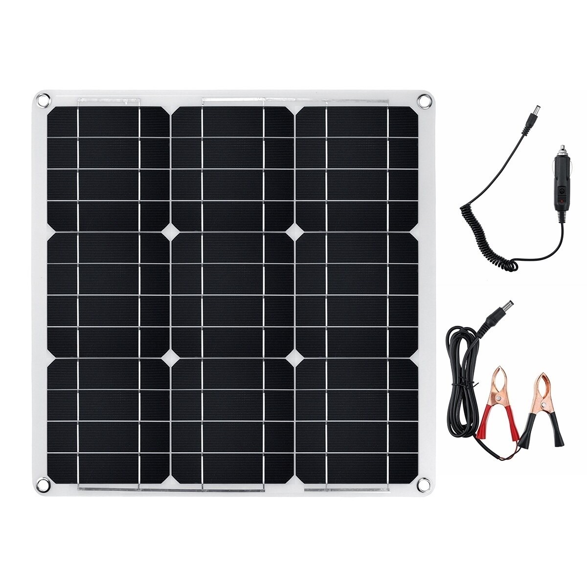 Set panouri solare 2x30W ISSNW - detaliu panou flexibil si conectori
