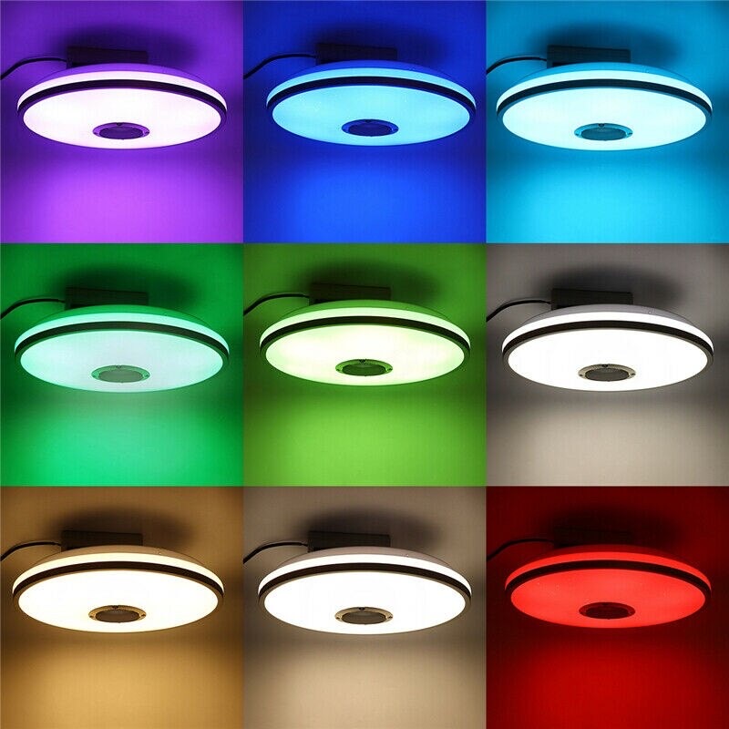 Lumină muzicală LED – detaliu difuzor wireless integrat