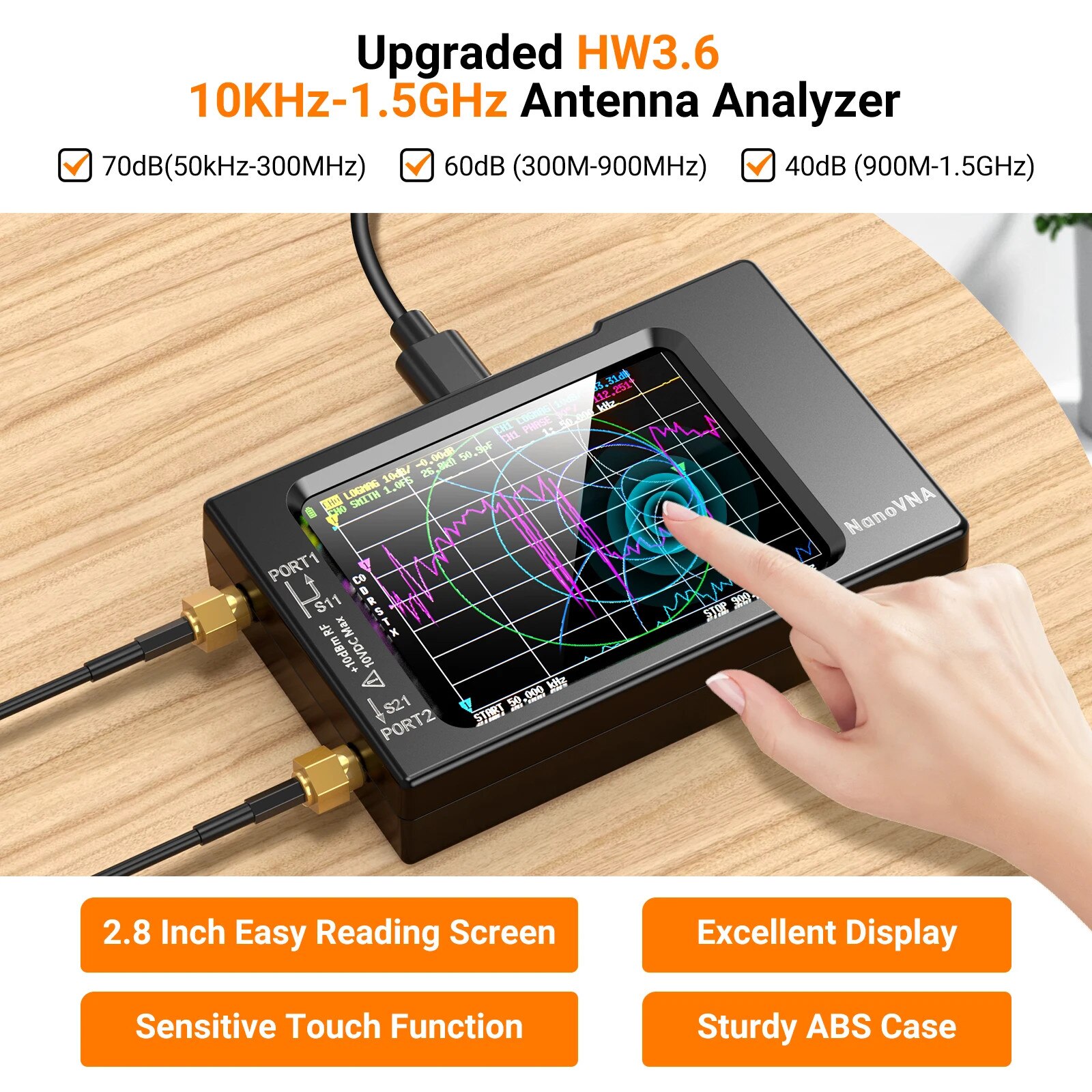 Analizator NanoVNA-H – foto 10, pensula tactila (stylus) pentru ecran