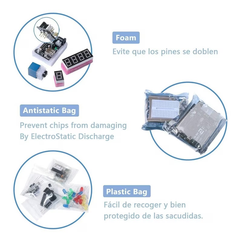 Kit de Invatare Super Starter ISSNW pentru Arduino MEGA 2560 - detaliu LCD1602 si componente