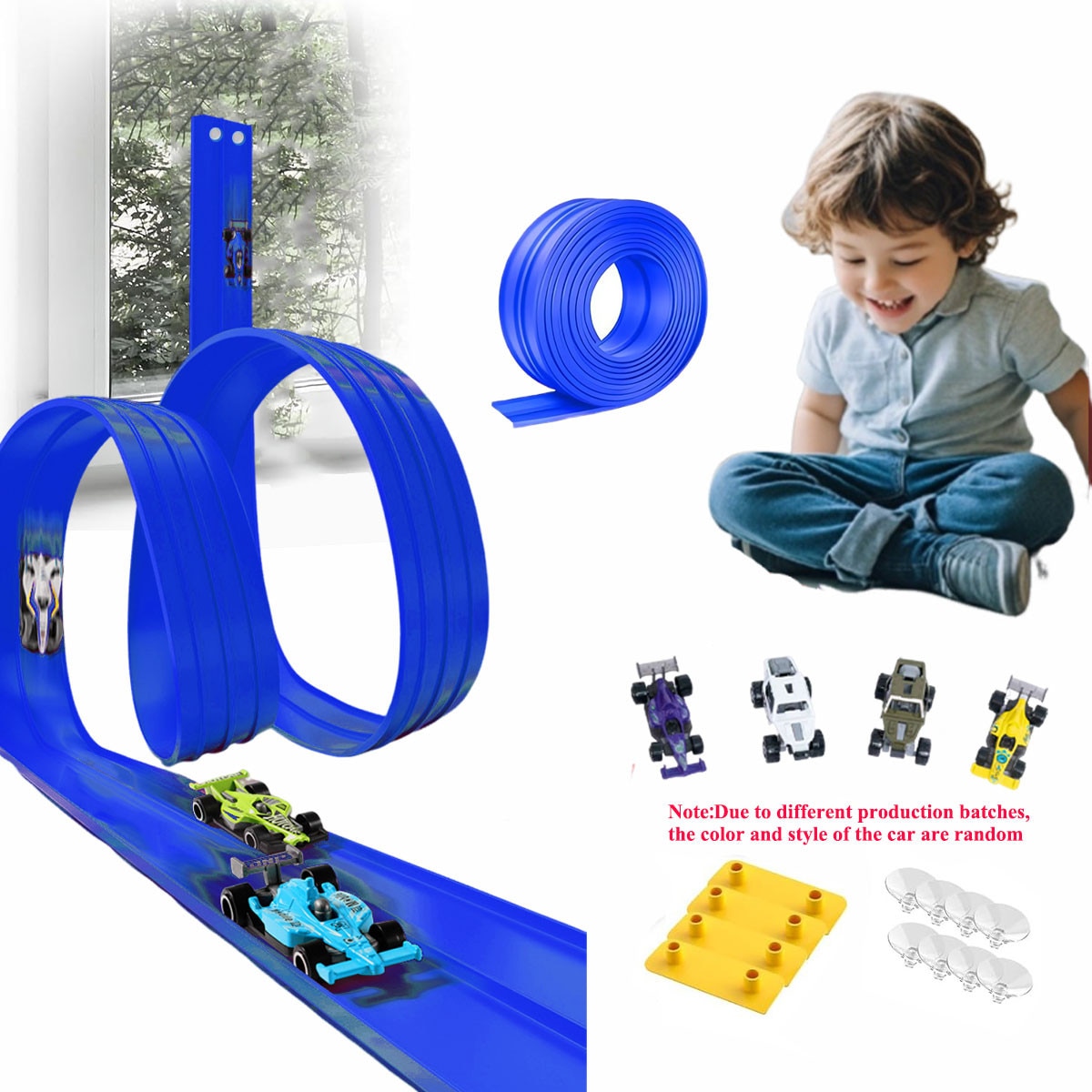 Pista flexibila si masina Mini DIY Sport Track ISSNW - vedere de detaliu