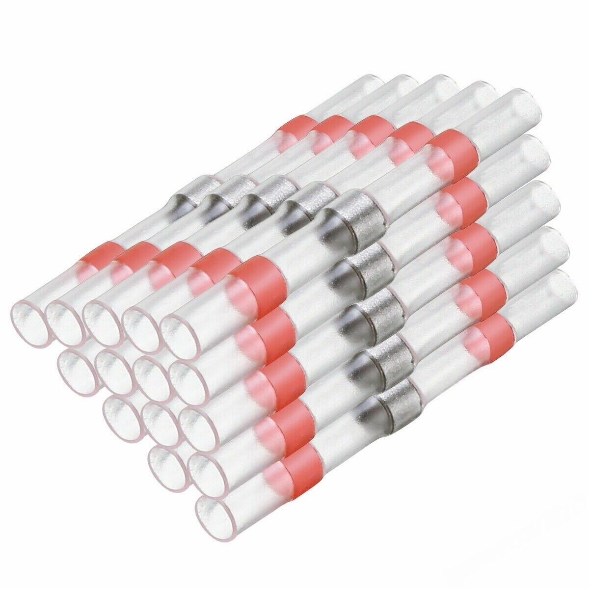 Set 250 Conectori de Sudură ISSNW - detaliu produs - conector individual cu inel de sudură și tub termocontractabil.