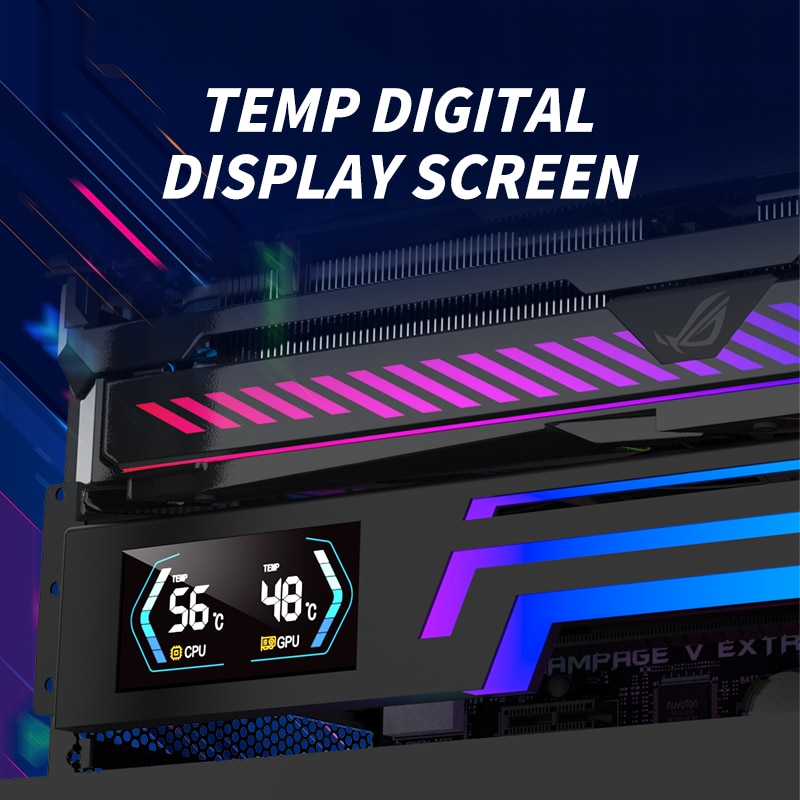 Bracket GPU negru AURA SYNC – foto 7 iluminare RGB
