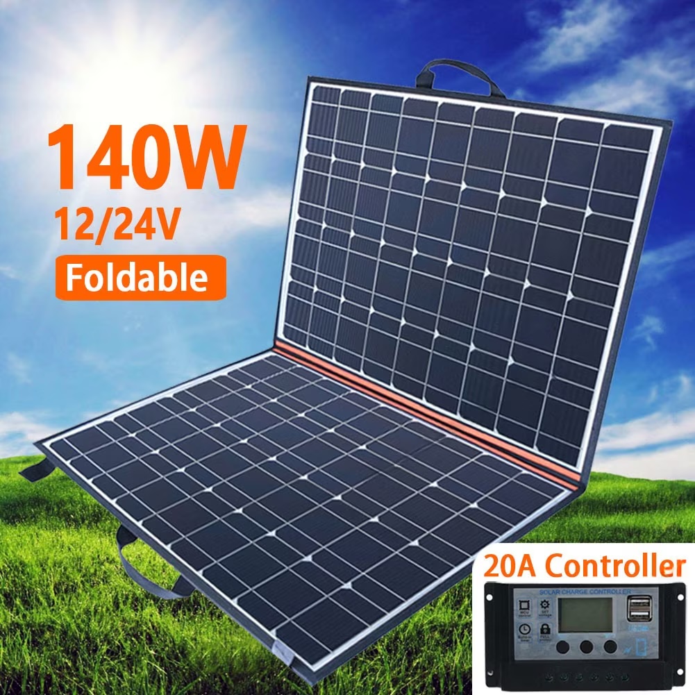 Panou solar pliabil ISSNW 140W - pliat, dimensiuni compacte, portabil