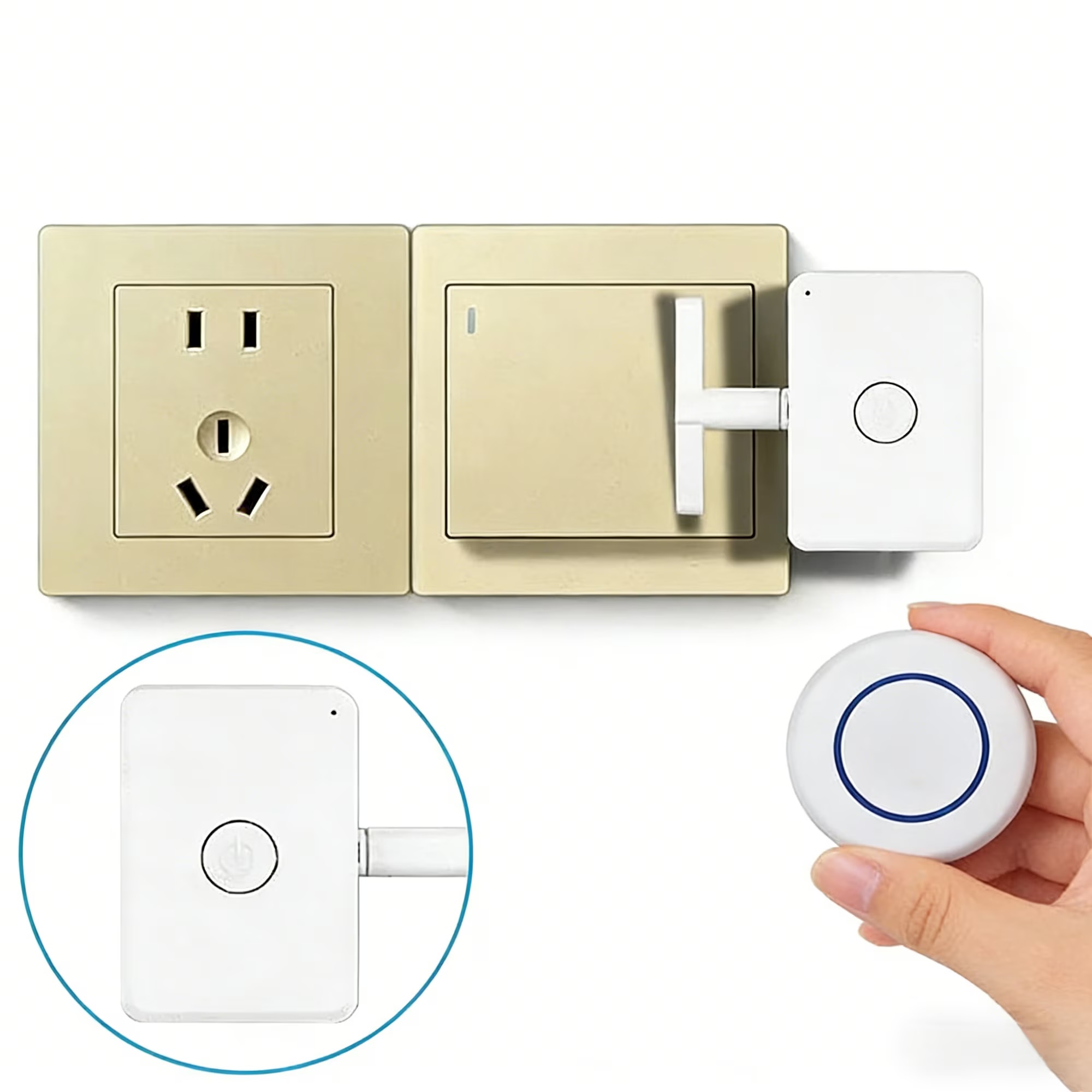Comutator wireless ISSNW telecomanda inclusa vedere principala