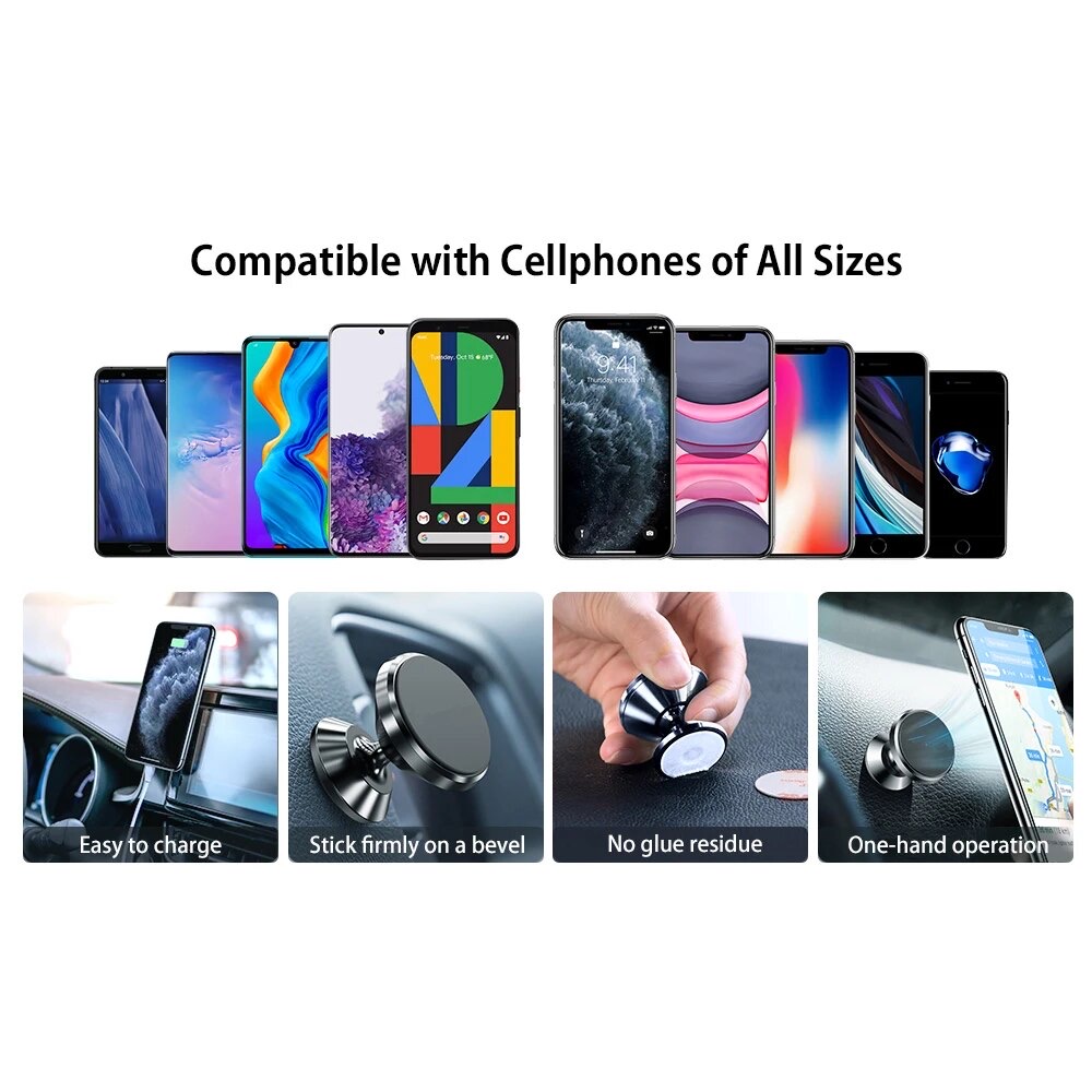 Suport auto pentru telefon ISSNW - poza suplimentara ambalaj si produs
