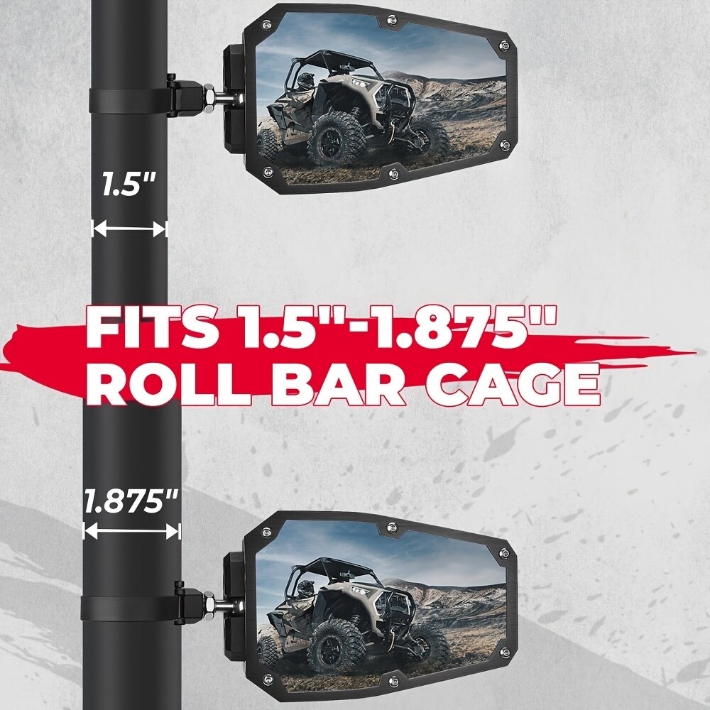 Oglindă laterală ISSNW - detaliu sistem de prindere pe roll bar
