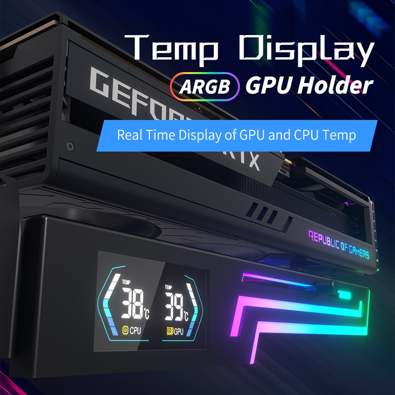 Suport VGA GPU ARGB reglabil – vedere completă 360°