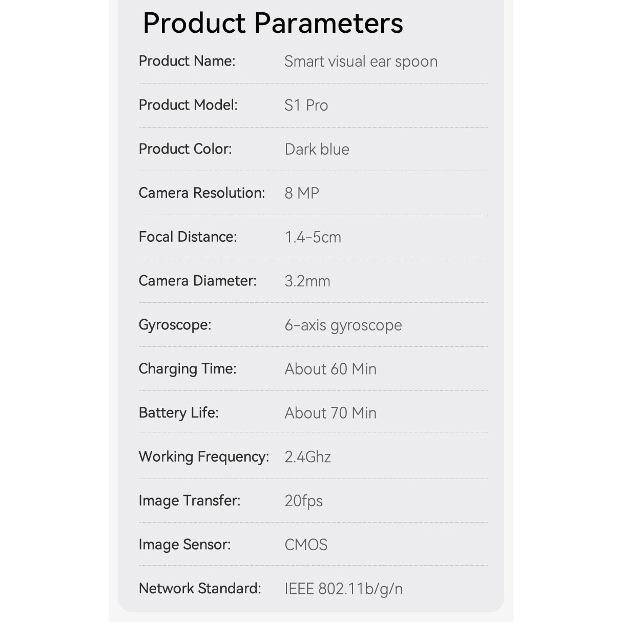 Funcționare practică - curățare ureche cu vizualizare pe ecran telefon