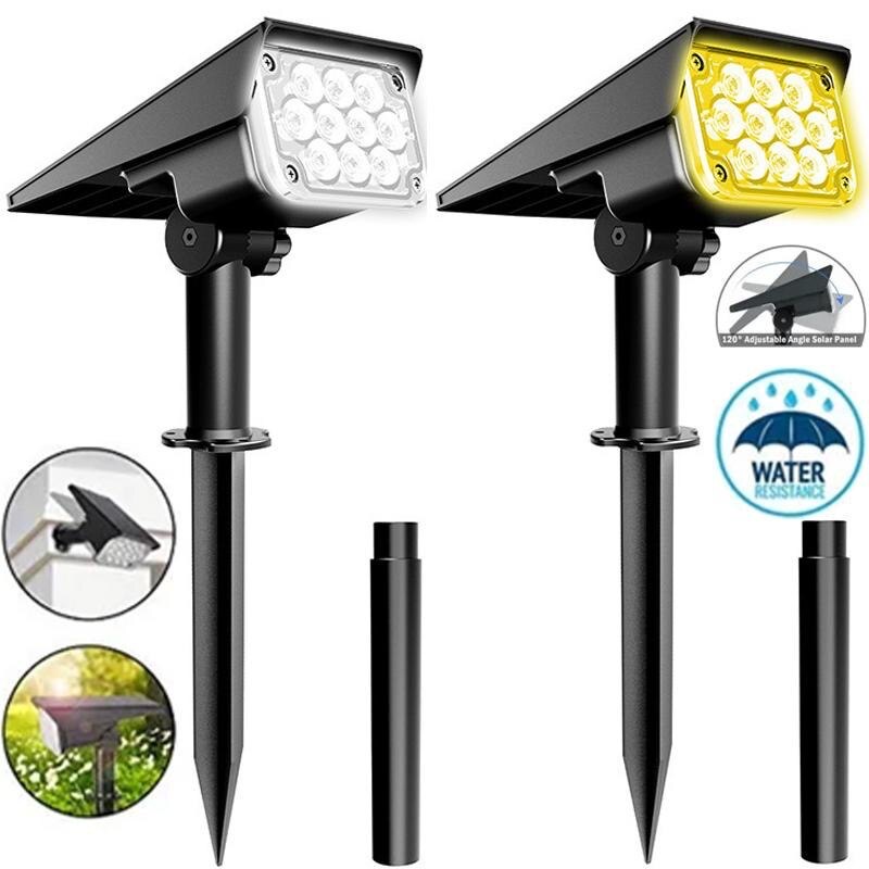 Lampa solara de exterior ISSNW - detaliu al panoului solar si al senzorului de miscare