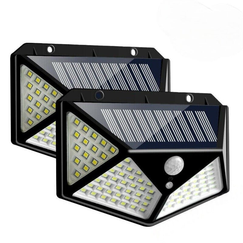 Set 2 lampi solare LED ISSNW cu senzor mișcare - vedere generală pe perete