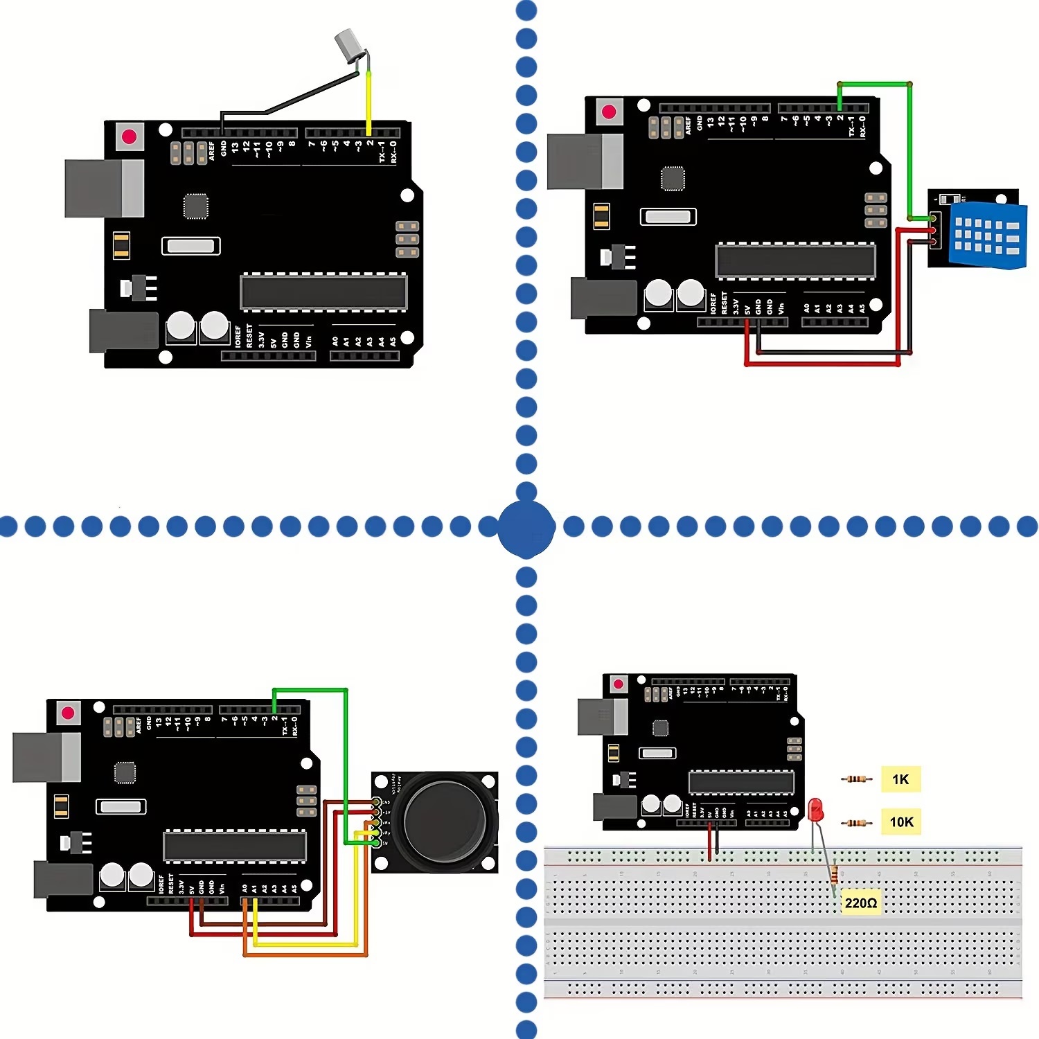 Kit Arduino Incepatori - utilizare practica cu proiect pe breadboard (placuta MEGA 2560 si cabluri de conectare)