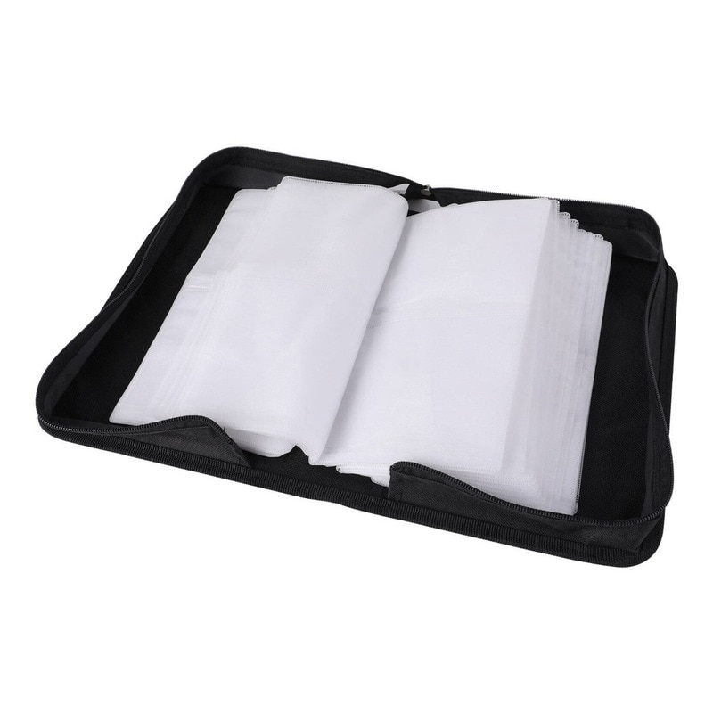 Detaliu material PU și cusături husă CD/DVD ISSNW