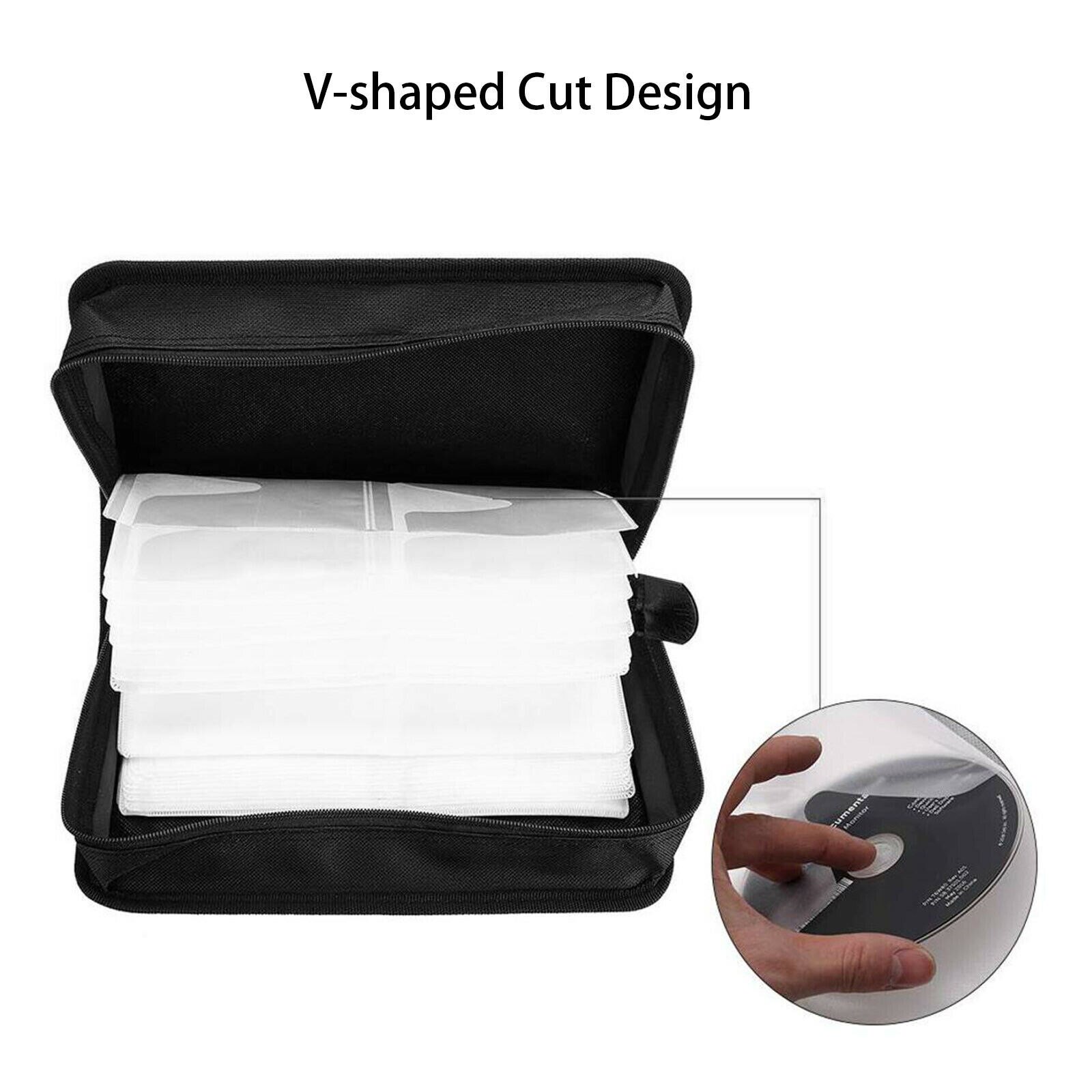 Sac pentru stocare CD-uri 128 foto 8 - detaliu inchidere fermoar calitate premium