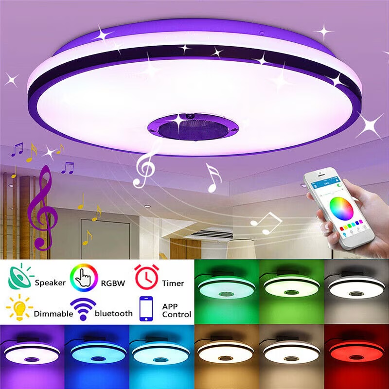 Lumină muzicală LED – specificații tehnice și dimensiuni 34cm, 60W