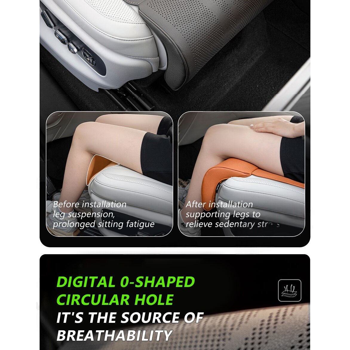 Detalii material piele ecologică suport picioare – foto 10