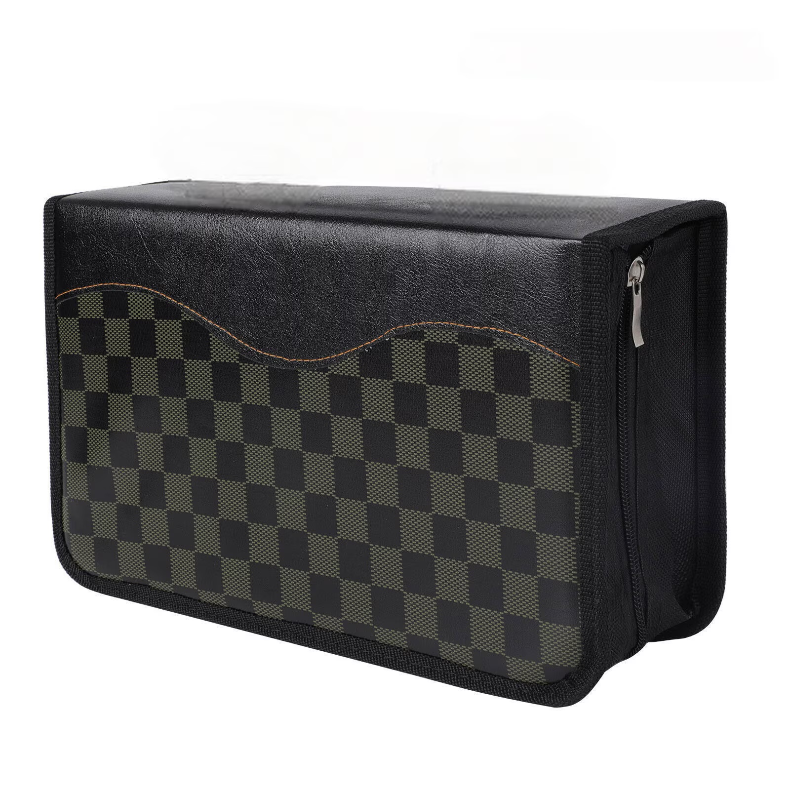 Sac stocare CD-uri 128 ISSNW multicolor model Checkered - imagine principala