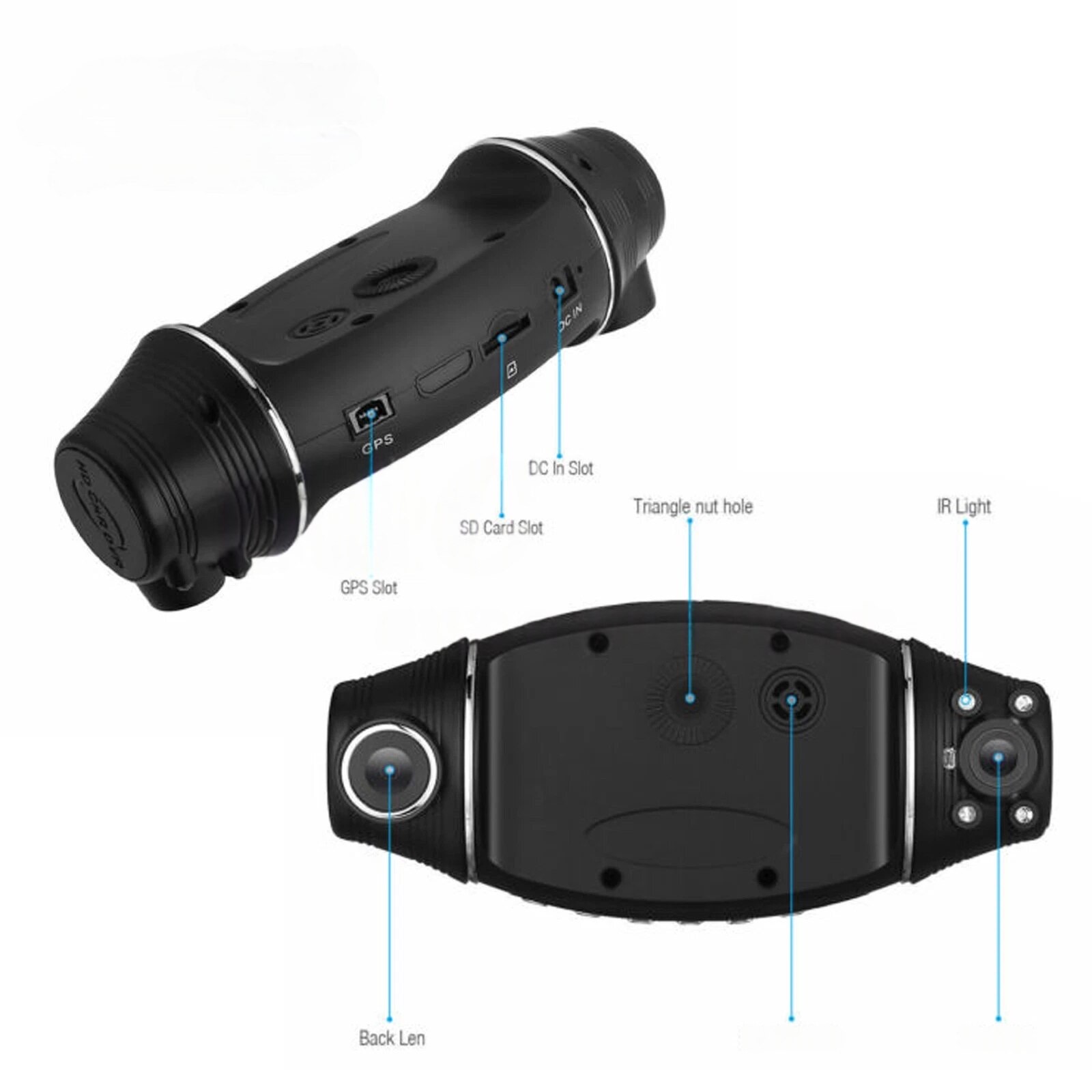 Meniu ecran cameră DVR mașini ISSNW R310 interfață utilizator